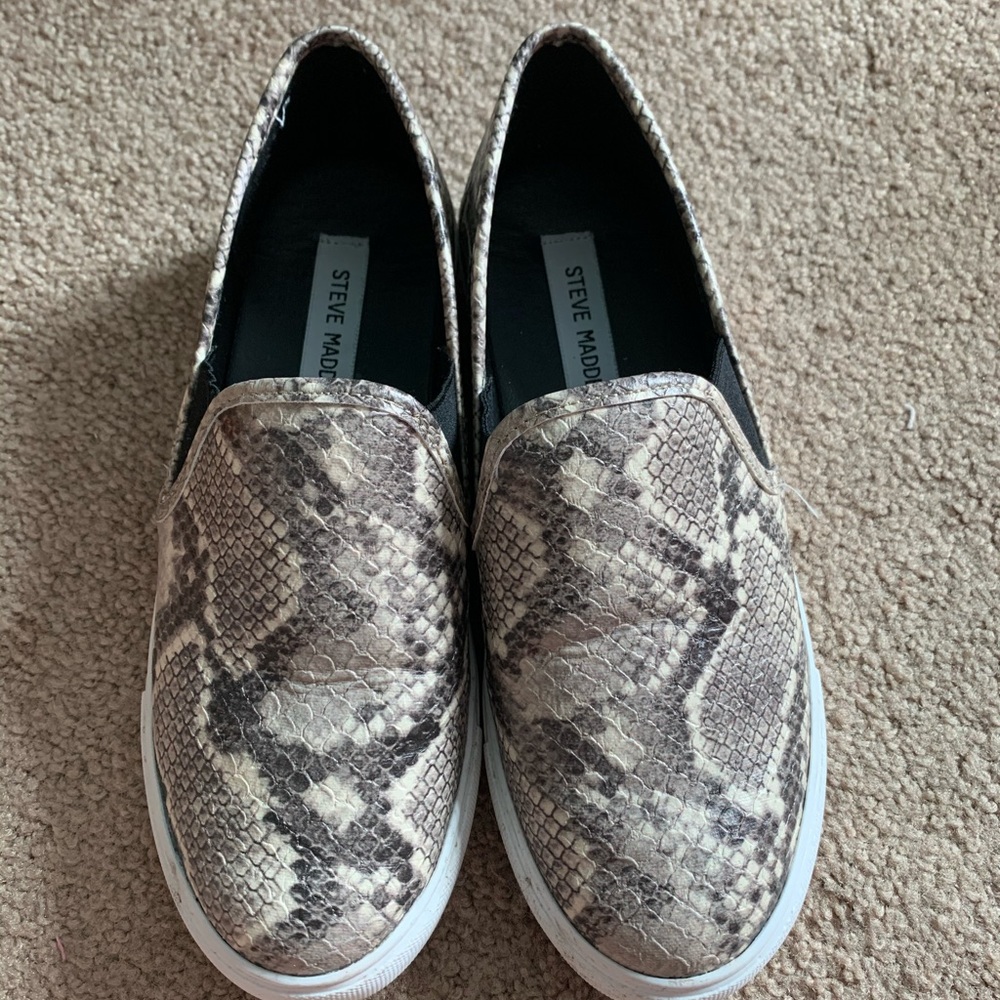 Steve Madden Snake Print Slip-on Sneakers